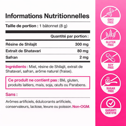 BÂTONNETS DE MIEL  AU SHILAJIT